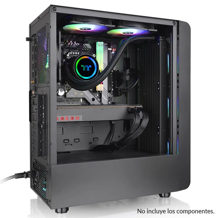 Gabinete Thermaltake S200 TG, ATX, Sin Fuente, Vidrio Templado, 3 Fan 12 cm ARGB, Negro