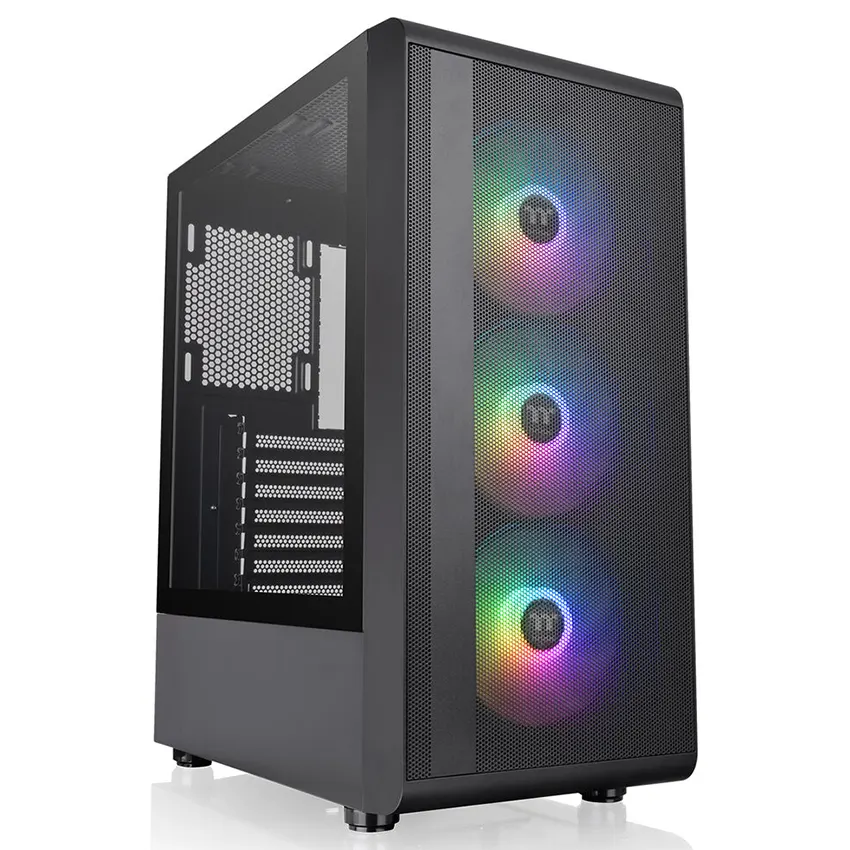 Gabinete Thermaltake S200 TG, ATX, Sin Fuente, Vidrio Templado, 3 Fan 12 cm ARGB, Negro