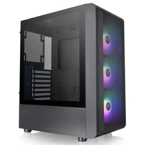 Gabinete Thermaltake S200 TG, ATX, Sin Fuente, Vidrio Templado, 3 Fan 12 cm ARGB, Negro