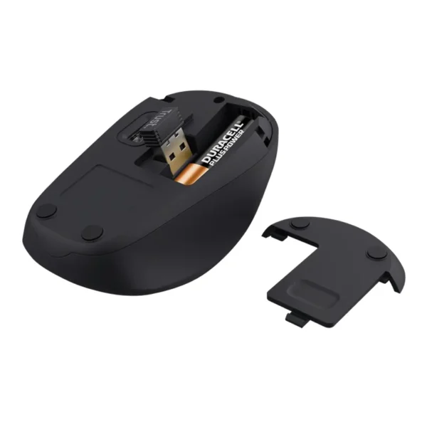 Mouse Inalámbrico Trust Yvi+, Ecológico, Silencioso, Negro