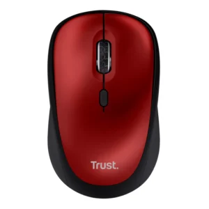 Mouse Inalámbrico Trust Yvi+, Ecológico, Silencioso, Rojo