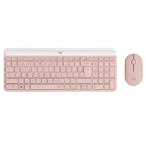 Kit de Teclado y Mouse Inalámbrico Logitech MK470 Slim, Rosa
