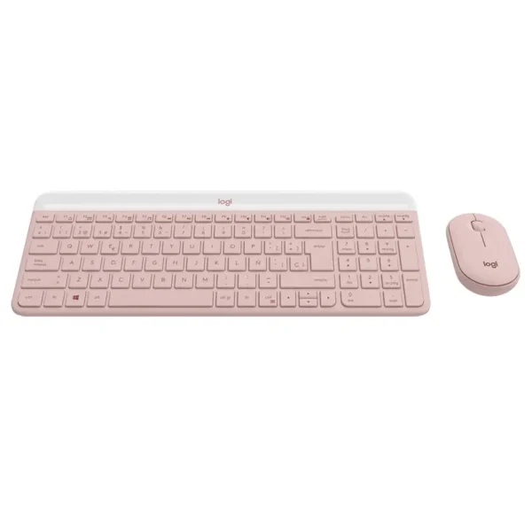 Kit de Teclado y Mouse Inalámbrico Logitech MK470 Slim, Rosa