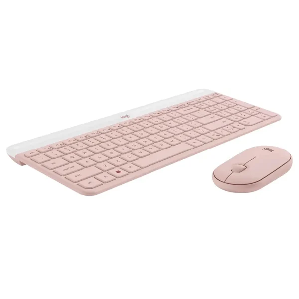 Kit de Teclado y Mouse Inalámbrico Logitech MK470 Slim, Rosa