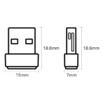 Adaptador USB Wi-Fi Archer T2U Nano, AC600, Doble Banda