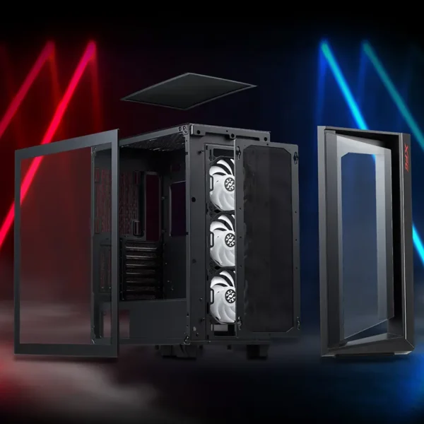 Gabinete ADATA XPG Cruiser, E-ATX, Sin Fuente, 2 Vidrios Templados, 3 Fan 12 cm ARGB, Negro
