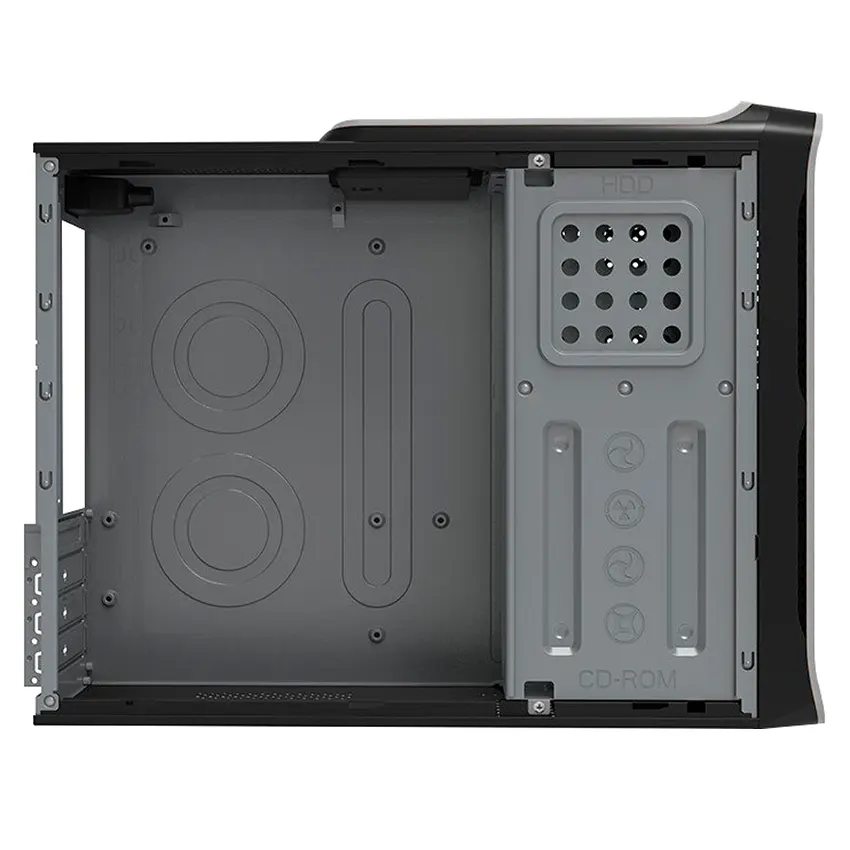 Gabinete Kit Kelyx LC727-08A Slim, Micro ATX, Con Fuente 500W, Teclado USB, Mouse USB y Parlantes, Negro