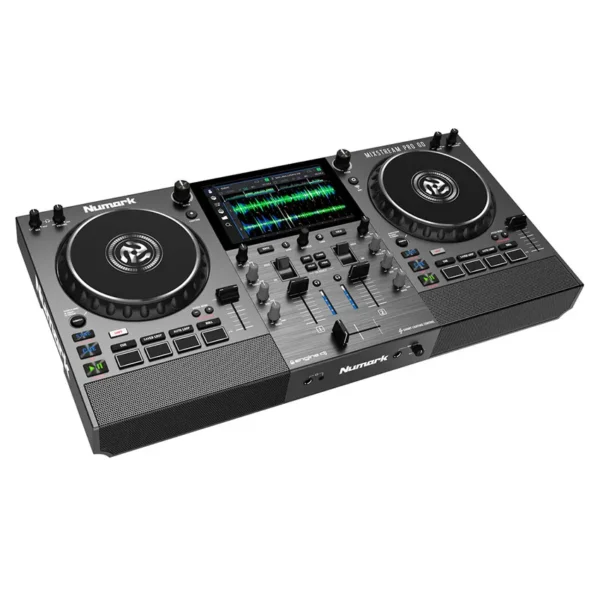 Controlador Numark Mixstream Pro Go Todo en Uno con Wi-Fi, Amazon Music, Alimentado por batería