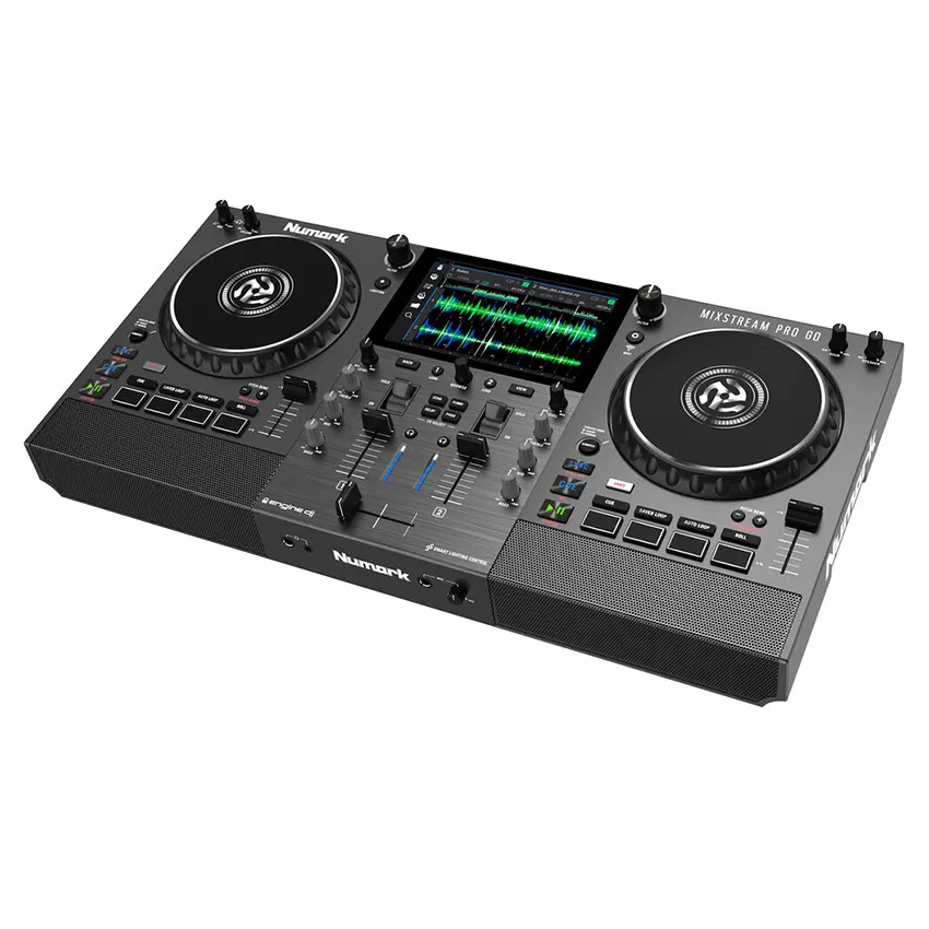 Controlador Numark Mixstream Pro Go Todo en Uno con Wi-Fi, Amazon Music, Alimentado por batería Controlador Numark Mixstream Pro Go Todo en Uno con Wi-Fi, Amazon Music, Alimentado por batería