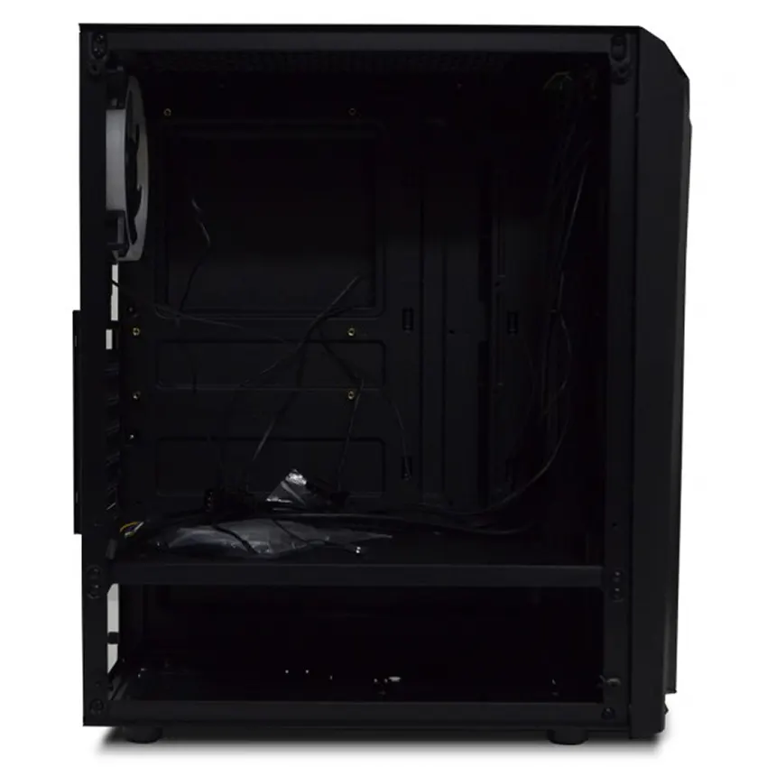 Gabinete Aureox PICTOR ARX 370G, ATX, Sin Fuente, Vidrio Templado, 4 Fan 12 cm Led Blanco, Negro
