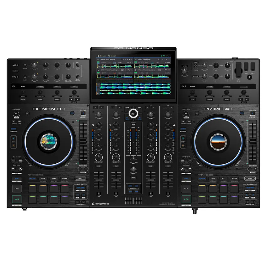 Controlador Denon DJ Prime 4+ Todo en Uno con Pantalla Táctil, Amazon Music Controlador Denon DJ Prime 4+ Todo en Uno con Pantalla Táctil, Amazon Music