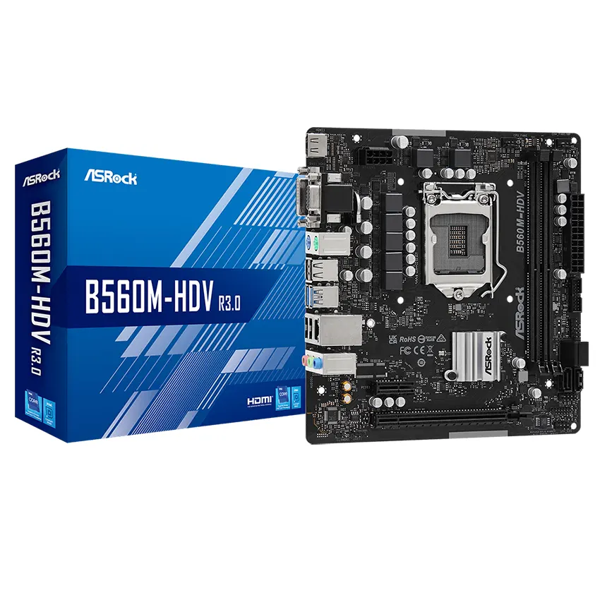 Motherboard ASRock B560M-HDV R3.0, Socket 1200 Motherboard ASRock B560M-HDV R3.0, Socket 1200