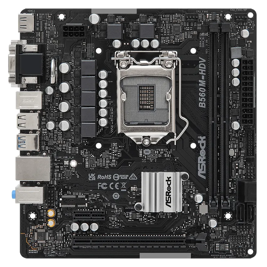 Motherboard ASRock B560M-HDV R3.0, Socket 1200 Motherboard ASRock B560M-HDV R3.0, Socket 1200