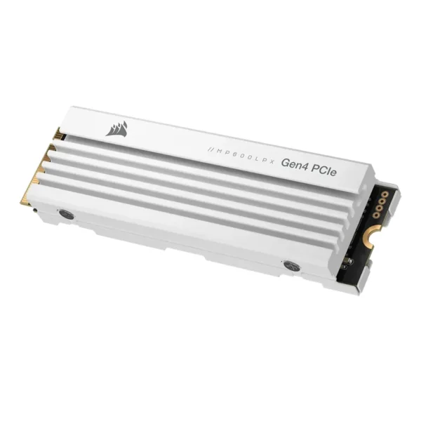 Disco SSD Corsair MP600 PRO LPX, 3D NAND TLC, PCIe Gen4, NVMe, M.2 2280, Disipador, Blanco