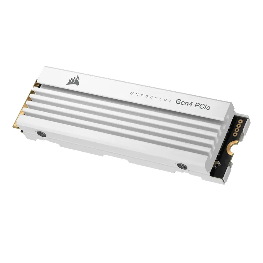 Disco SSD Corsair MP600 PRO LPX, 3D NAND TLC, PCIe Gen4, NVMe, M.2 2280, Disipador, Blanco Disco SSD Corsair MP600 PRO LPX, 3D NAND TLC, PCIe Gen4, NVMe, M.2 2280, Disipador, Blanco