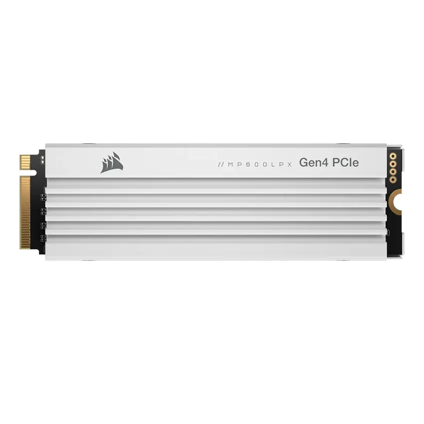 Disco SSD Corsair MP600 PRO LPX, 3D NAND TLC, PCIe Gen4, NVMe, M.2 2280, Disipador, Blanco Disco SSD Corsair MP600 PRO LPX, 3D NAND TLC, PCIe Gen4, NVMe, M.2 2280, Disipador, Blanco
