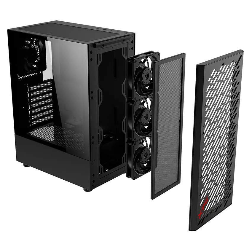 Gabinete ADATA XPG Valor Air, ATX, Sin Fuente, Vidrio Templado, 4 Fan 12 cm, Negro Gabinete ADATA XPG Valor Air, ATX, Sin Fuente, Vidrio Templado, 4 Fan 12 cm, Negro