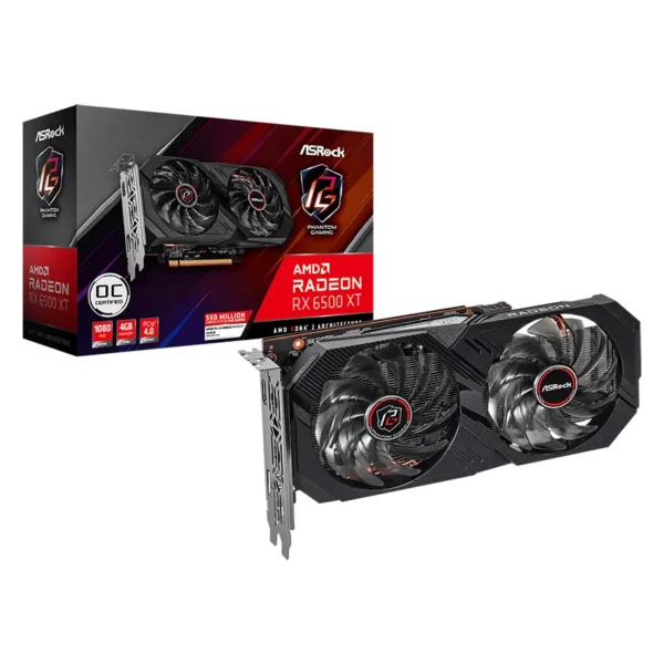 Placa de Video ASRock Radeon RX 6500 XT Phantom Gaming D 4GB OC GDDR6