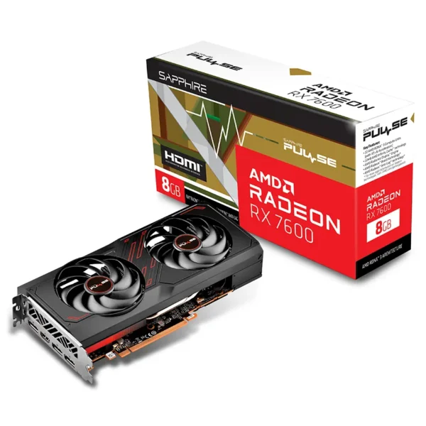 Placa de Video Sapphire PULSE AMD Radeon RX 7600 8GB GDDR6