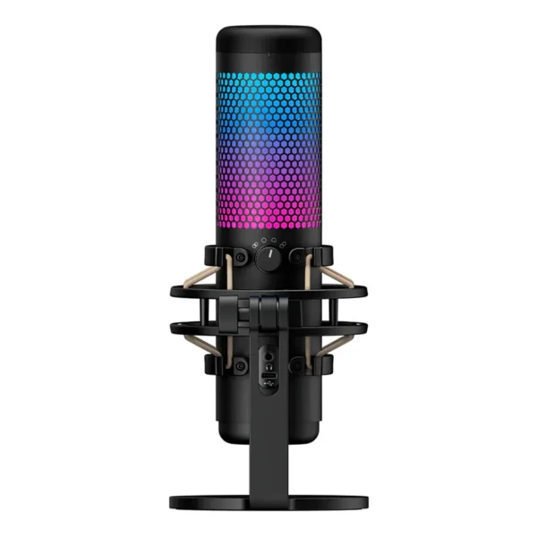Micrófono de Condensador USB HyperX QuadCast S, RGB, Negro