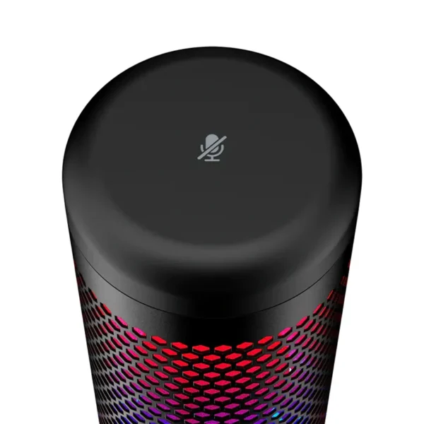 Micrófono de Condensador USB HyperX QuadCast S, RGB, Negro