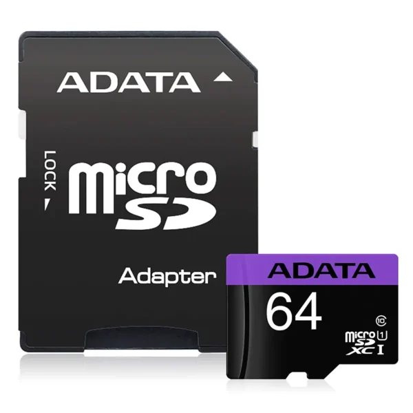 Tarjeta de Memoria ADATA Premier microSDXC/SDHC 64GB, U1, Clase 10, Adaptador