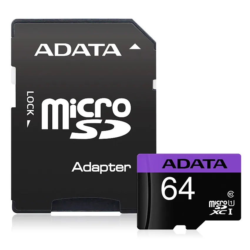 Tarjeta de Memoria ADATA Premier microSDXC/SDHC 64GB, U1, Clase 10, Adaptador