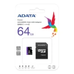 Tarjeta de Memoria ADATA Premier microSDXC/SDHC 64GB, U1, Clase 10, Adaptador