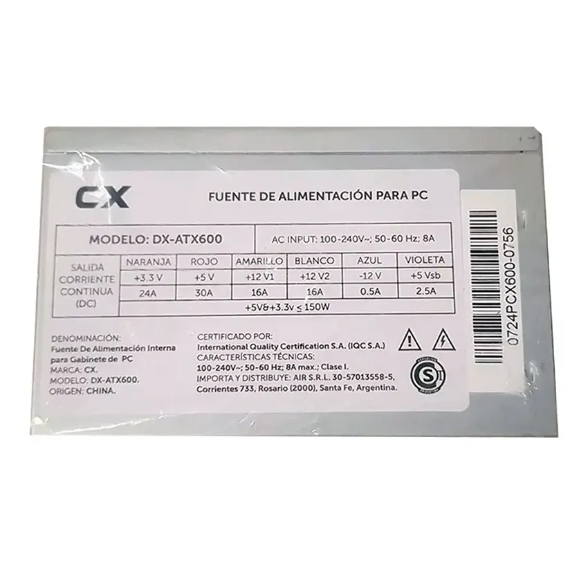 Fuente de alimentación CX 600W Slim