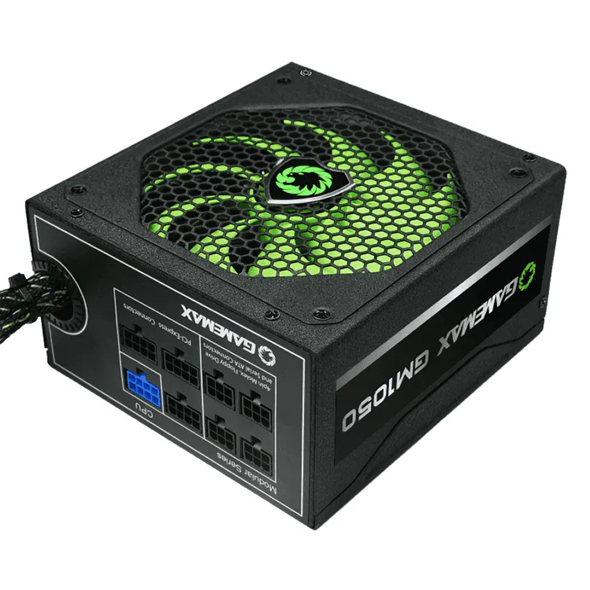 Fuente de alimentación semi modular GameMax GM-1050, 1050W, 80 PLUS Silver Fuente de alimentación semi modular GameMax GM-1050, 1050W, 80 PLUS Silver