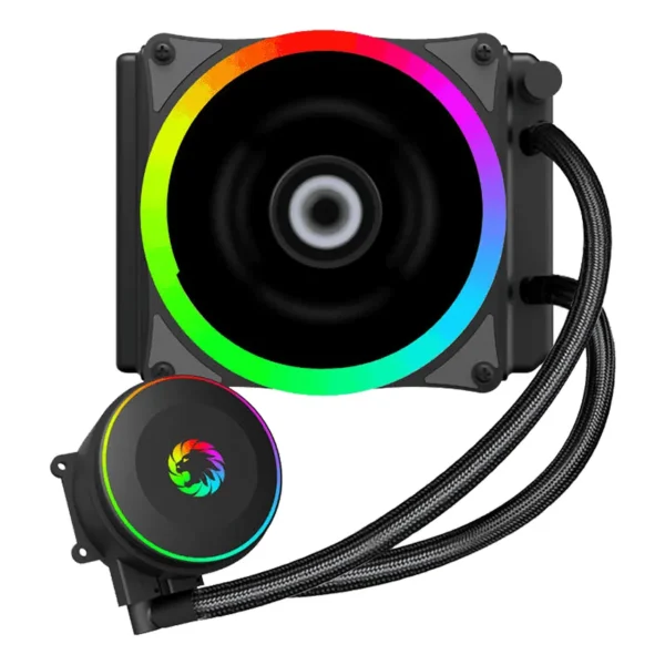 Refrigerador Líquido para CPU GameMax Iceberg 120 Rainbow, Water Cooler, Intel LGA1200/1151/1150, AMD AM4