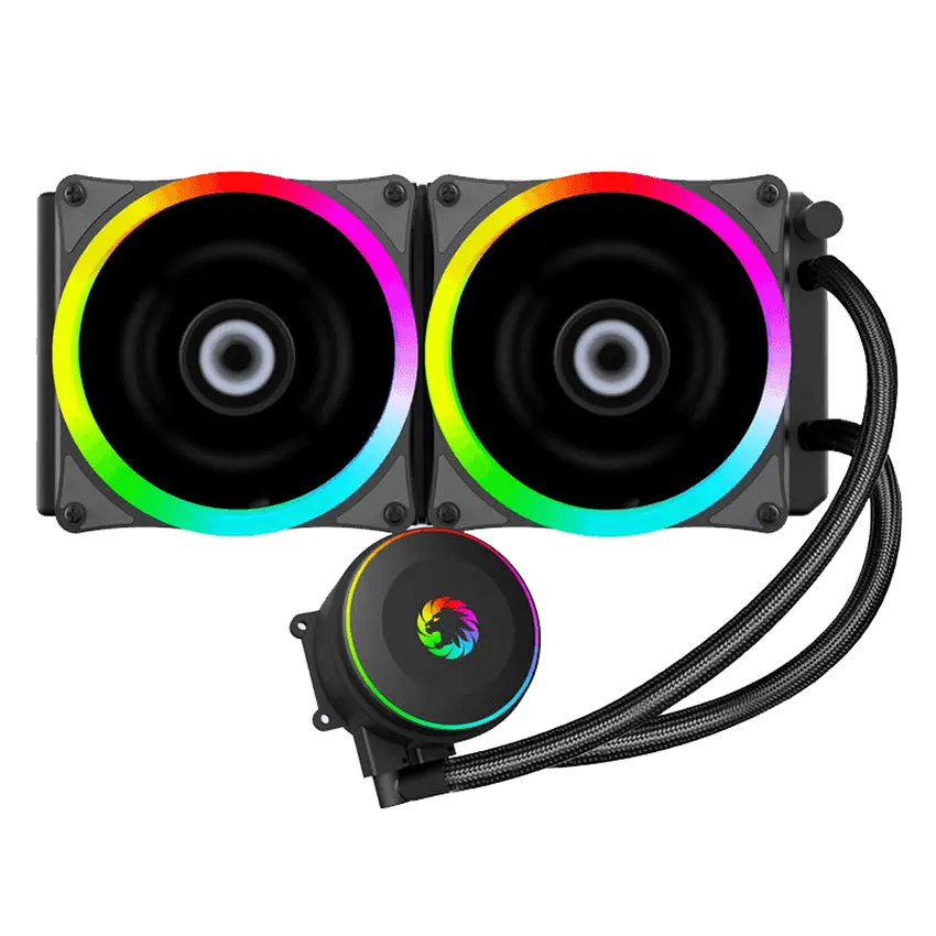 Refrigerador Líquido para CPU GameMax Iceberg 240 Rainbow, Water Cooler, Intel LGA1200/1151/1150, AMD AM4