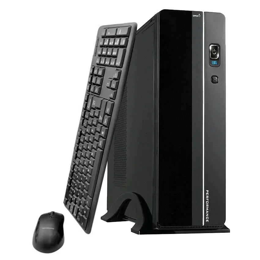 Gabinete Kit CX Performance 5836 Slim, Micro ATX, Con Fuente 600W, Teclado USB y Mouse USB, Negro