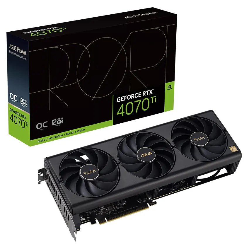 Placa de Video ASUS ProArt GeForce RTX 4070 Ti OC edition 12GB GDDR6X Placa de Video ASUS ProArt GeForce RTX 4070 Ti OC edition 12GB GDDR6X