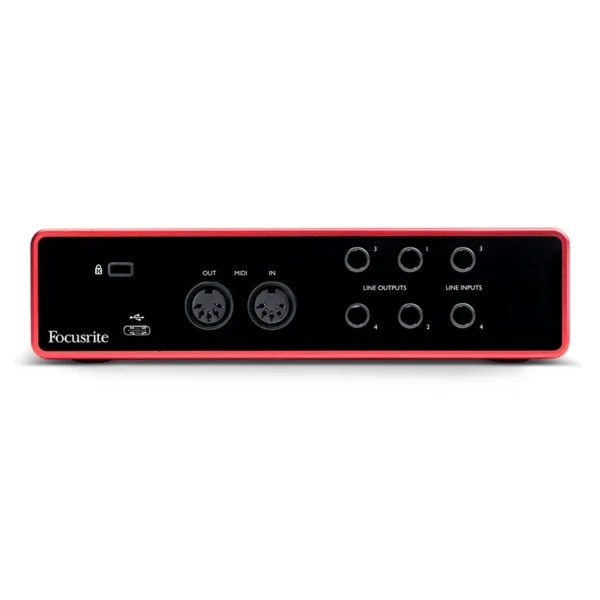 Interfaz de Audio USB Focusrite Scarlett 4i4 con MIDI (3ª generación)