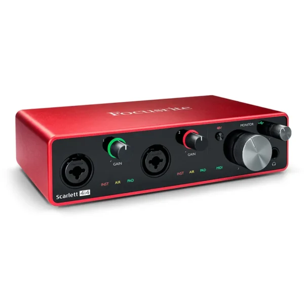 Interfaz de Audio USB Focusrite Scarlett 4i4 con MIDI (3ª generación)