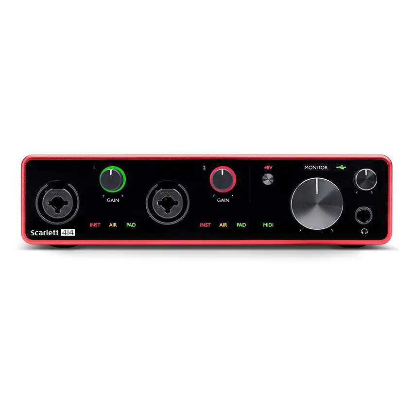 Interfaz de Audio USB Focusrite Scarlett 4i4 con MIDI (3ª generación) Interfaz de Audio USB Focusrite Scarlett 4i4 con MIDI (3ª generación)