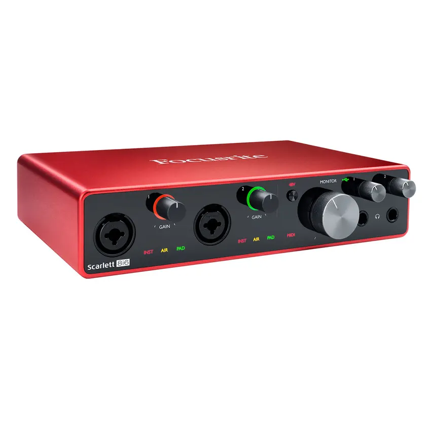 Interfaz de Audio USB Focusrite Scarlett 8i6 con MIDI (3ª generación) Interfaz de Audio USB Focusrite Scarlett 8i6 con MIDI (3ª generación)