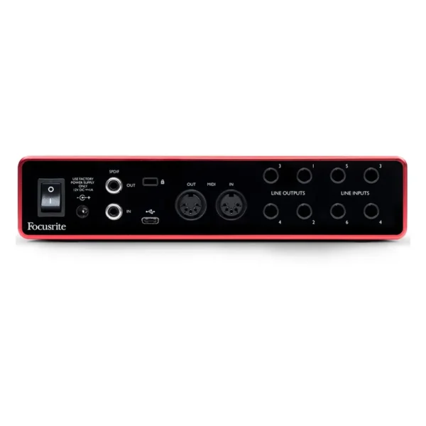 Interfaz de Audio USB Focusrite Scarlett 8i6 con MIDI (3ª generación)