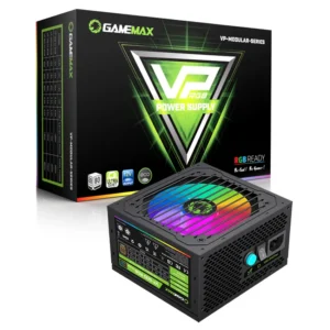 Fuente de alimentación semi modular GameMax VP-600-RGB-M, 600W, 80 PLUS Bronze
