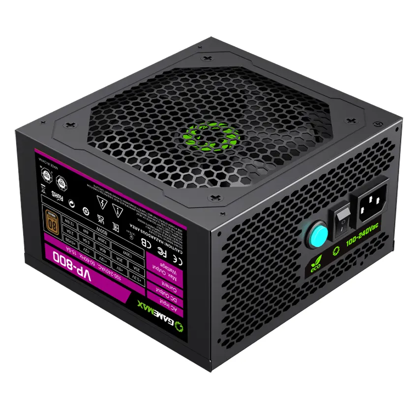 Fuente de alimentación GameMax VP-800, 800W, 80 PLUS Bronze