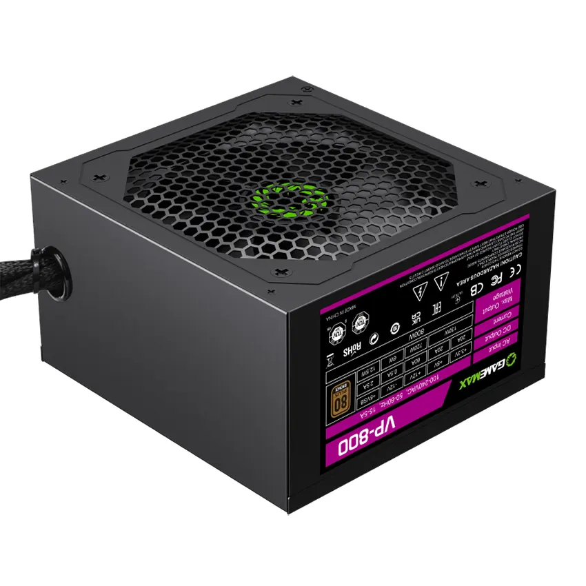 Fuente de alimentación GameMax VP-800, 800W, 80 PLUS Bronze