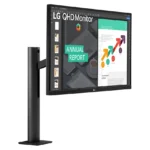 Monitor con brazo ergonómico LG 27QN880-B, 27", 75Hz, IPS, 2560x1440, 5ms, DisplayPort, HDMI, FreeSync