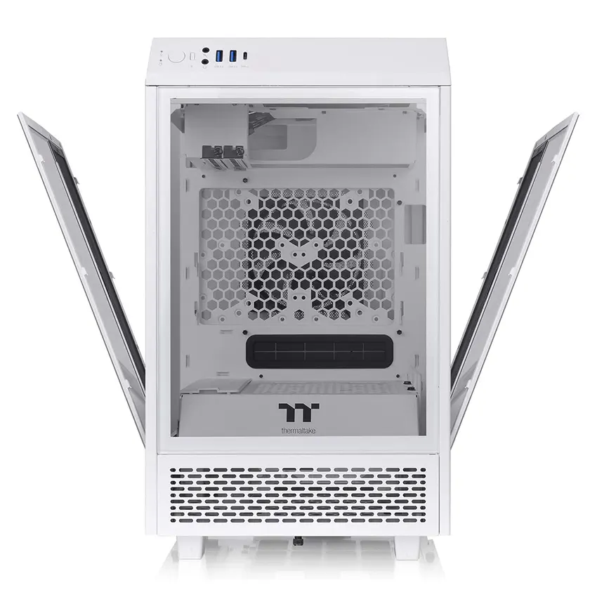 Mini Gabinete Thermaltake The Tower 100, Mini-ITX, Sin Fuente, Vidrio Templado, 2 Fan 12 cm, Blanco Mini Gabinete Thermaltake The Tower 100, Mini-ITX, Sin Fuente, Vidrio Templado, 2 Fan 12 cm, Blanco