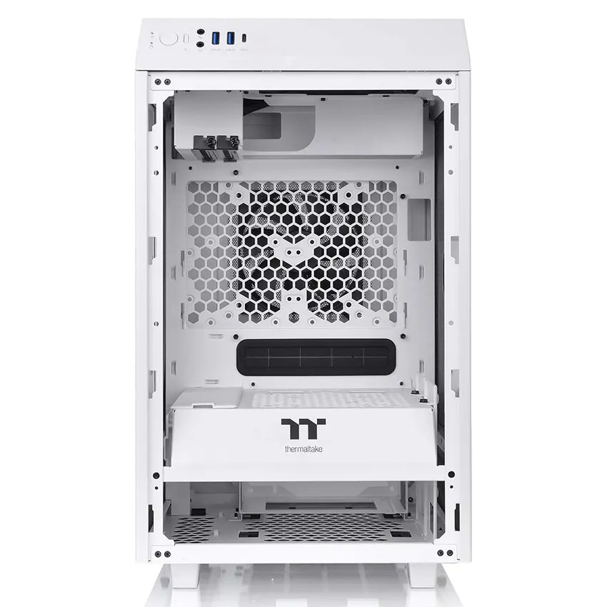 Mini Gabinete Thermaltake The Tower 100, Mini-ITX, Sin Fuente, Vidrio Templado, 2 Fan 12 cm, Blanco Mini Gabinete Thermaltake The Tower 100, Mini-ITX, Sin Fuente, Vidrio Templado, 2 Fan 12 cm, Blanco
