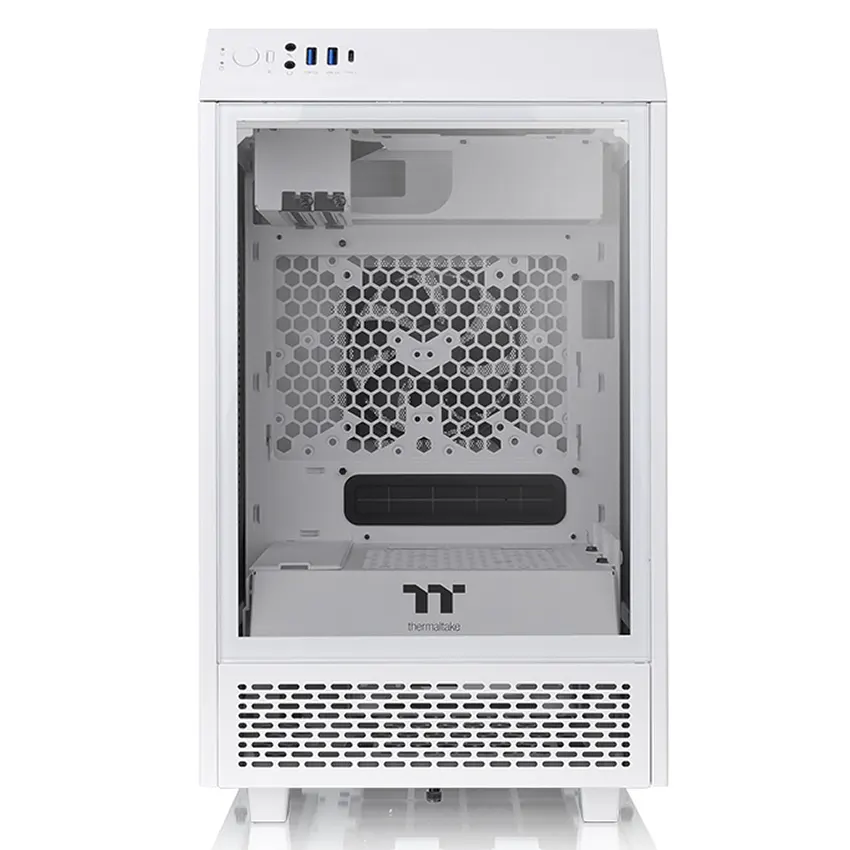 Mini Gabinete Thermaltake The Tower 100, Mini-ITX, Sin Fuente, Vidrio Templado, 2 Fan 12 cm, Blanco Mini Gabinete Thermaltake The Tower 100, Mini-ITX, Sin Fuente, Vidrio Templado, 2 Fan 12 cm, Blanco