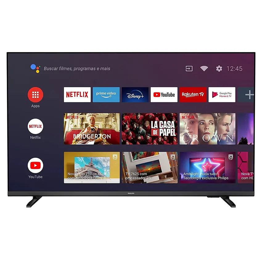 Smart TV Philips Serie 6900, 43", 1920x1080, Full HD, HDR, HDMI, Android