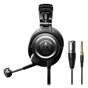 Auriculares Audio-Technica ATH-M50xSTS StreamSet con conectores XLR y de mini-plug de 3,5 mm (Negro)