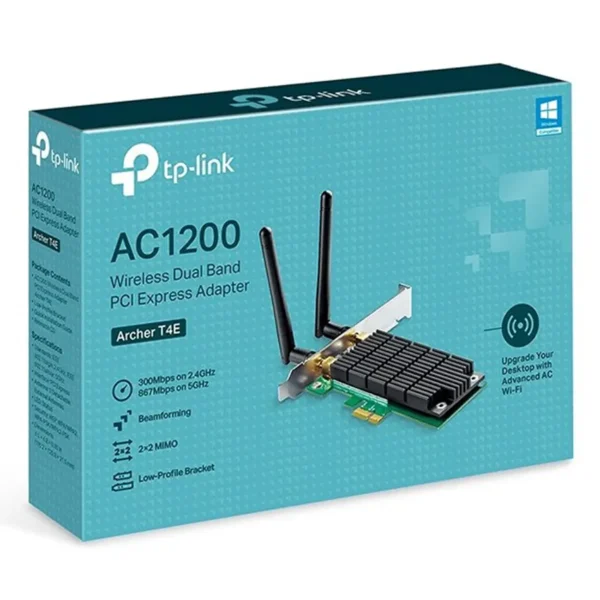 Adaptador PCI Express Wi-Fi TP-Link T4E, AC1200, Doble Banda