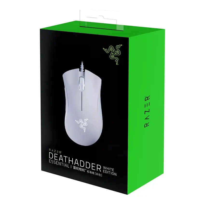 Mouse Razer DEATHADDER ESSENTIAL, Gamer, USB, Blanco Mouse Razer DEATHADDER ESSENTIAL, Gamer, USB, Blanco